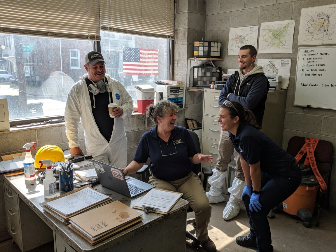 The Gettysburg Elite Mold Remediation team at work in Gettysburg